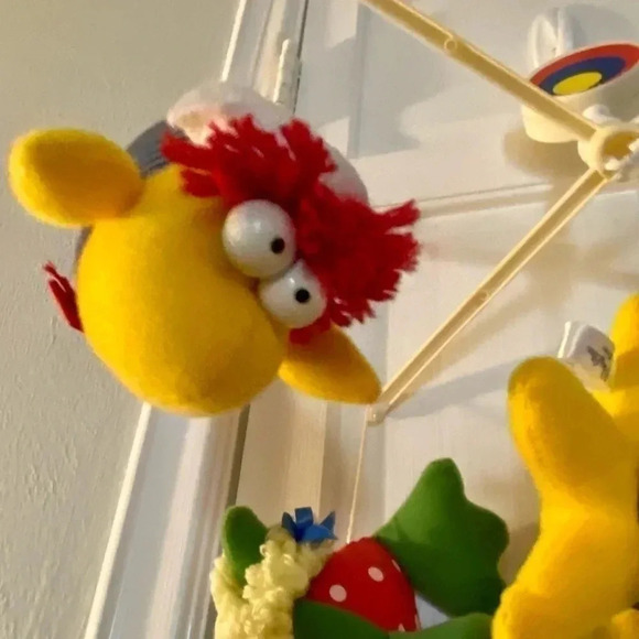 Vintage 1990s Pansy Ellen Musical Revolving Crib Mobile Fish Plush Works Brahms - Picture 9 of 12